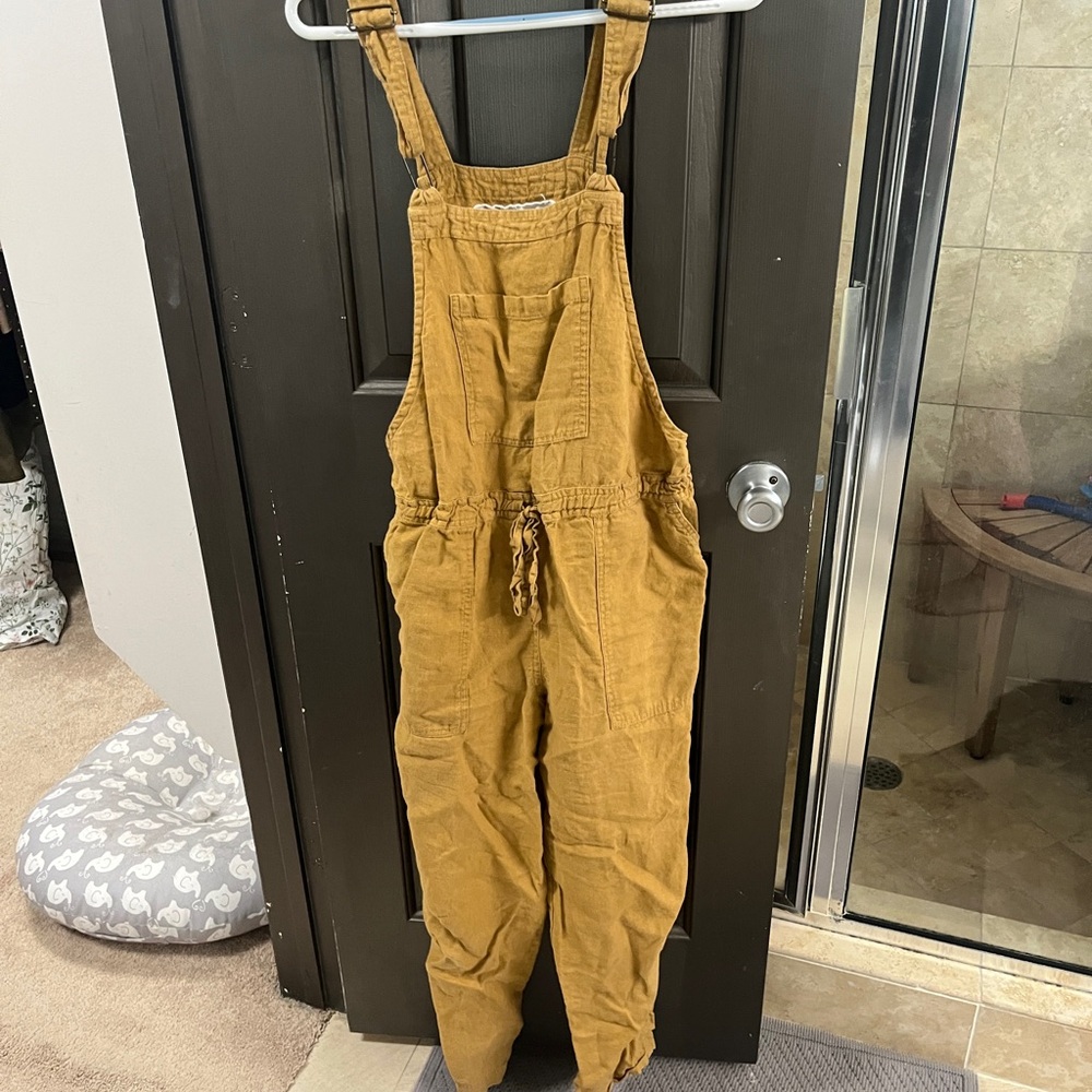 notPERFECTLINEN Everest Amber yellow overalls jumpsuit